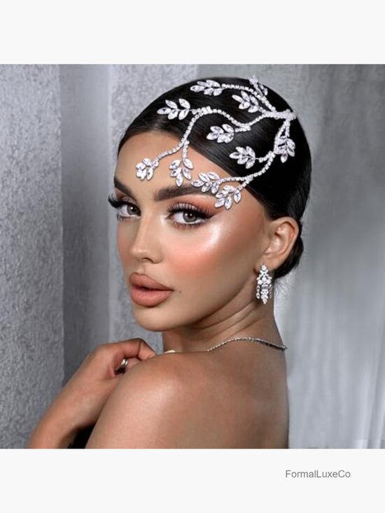 Crystal Rhinestone Wedding Headband Bridal Hairpiece for Women